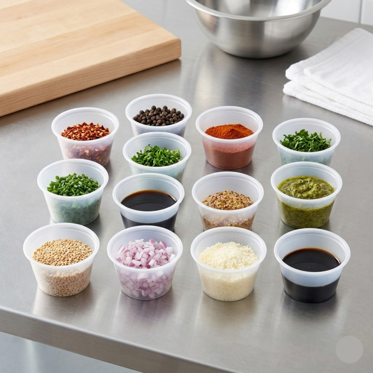 1 oz Plastic PS Soufflé Cups, 2500 Count Case