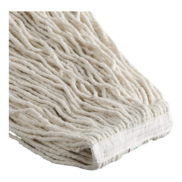 #24 Natural Cotton Cut End Wet Mop Head with 1" Headband – 12/Case