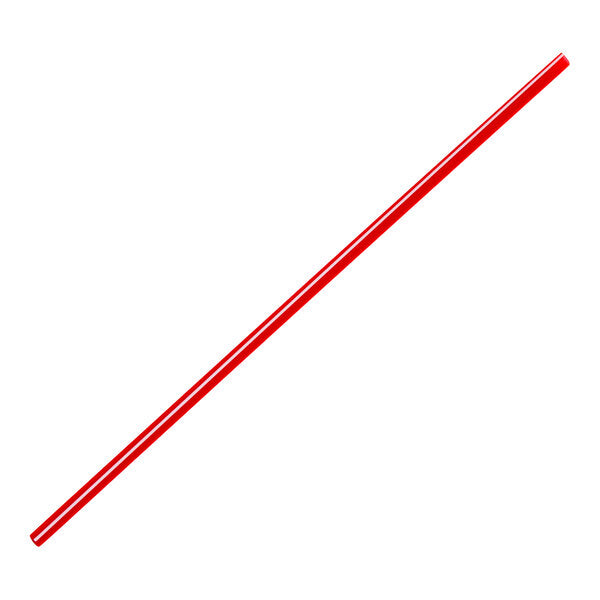 8" Red with White Stripe Unwrapped Coffee Stirrer - 1,000/Pack