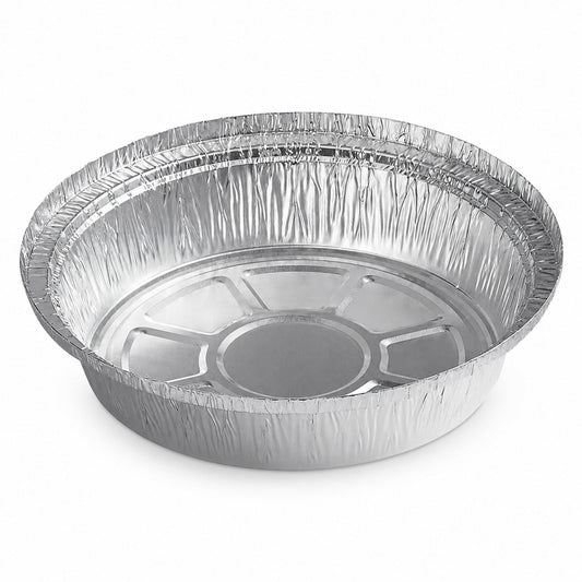 7" Round Heavy Duty Aluminum Foil Container - 500/Case