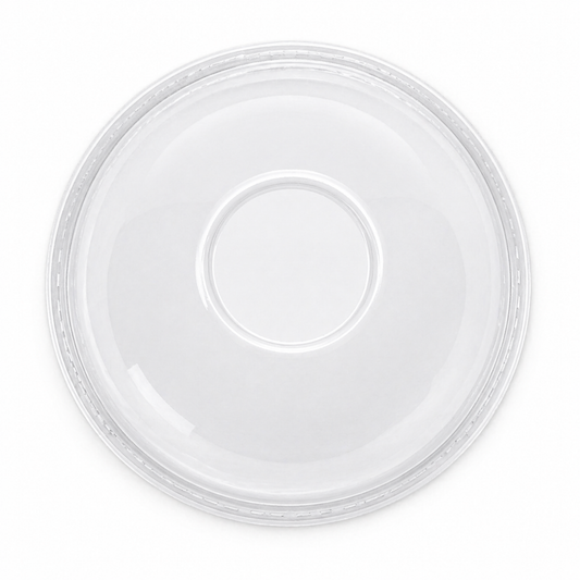 Rise Up 9/12 oz Clear PET Dome Lid with No Hole - 1000/Case