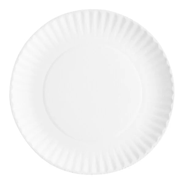 9" White Paper Plate - 1,000/Case