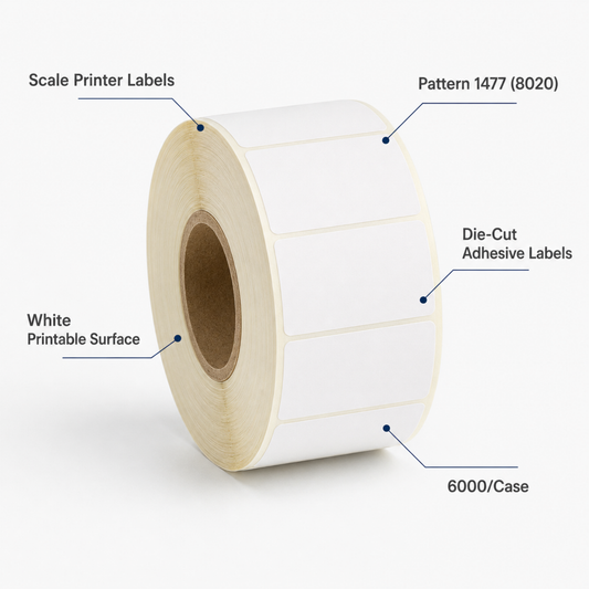 CAS Scale Labels - Pattern 1477 (8020) - 6000/Case