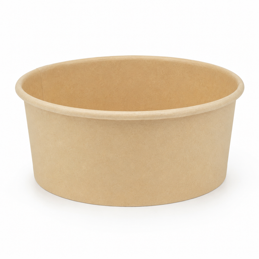 25 oz Round Kraft Food Container - 300/Case