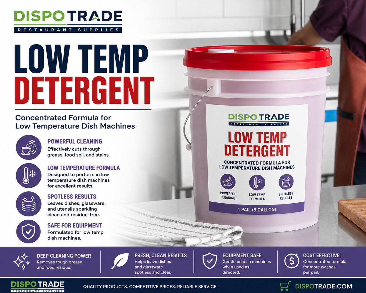 Low Temperature Concentrated Dish Washing Machine Detergent - 5 gallon / 640 oz.
