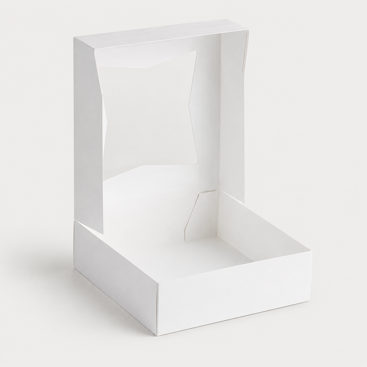 9" x 9" x 2 1/2" White Window Pie / Bakery Box / Cake Box - 200/Case