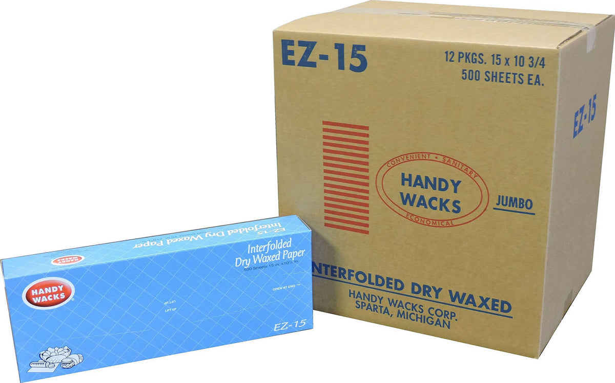 EZ 15 - 15" X 10 3/4' Dry Wax Paper - 6,000/Case