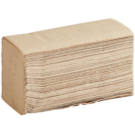 Natural Brown Kraft M-Fold (Multifold) Towel - 4,000/Case