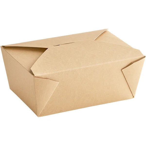 Bio-Plus-Earth Kraft Microwavable Paper #4 - 7 3/4" x 5 1/2" x 3 1/2" - 160/Case