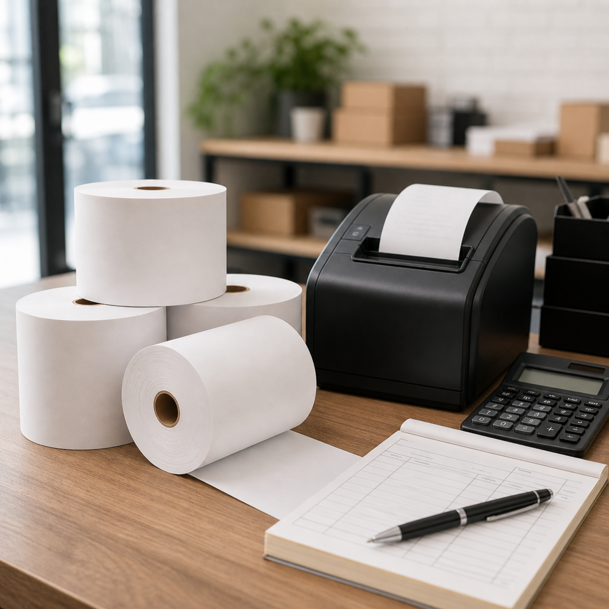2 5/16" x 400' Thermal Paper Roll โ White (12/Case)