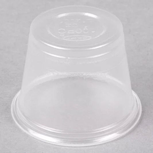 1oz. Clear Plastic Souffle Cup / Portion Cup - 2,500/Case