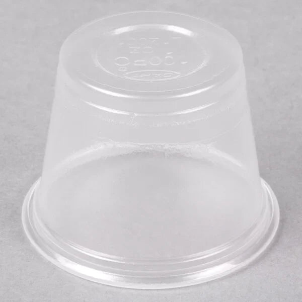 Dart 1oz. Clear Plastic Souffle Cup / Portion Cup Solo PL100N - 2,500/Case