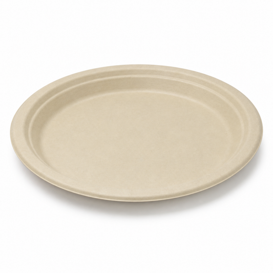 Rise Up 10" Natural Bagasse Round Plate