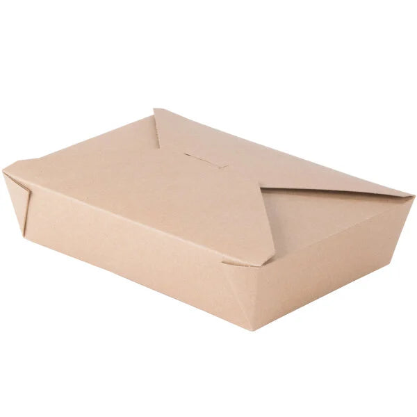 Bio-Plus-Earth Kraft Microwavable Paper #2 - 7 3/4" x 5 1/2" x 1 7/8" - 200/Case