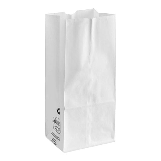 Imported 10 lb White Paper Bag Heavy Duty - 500/Pack