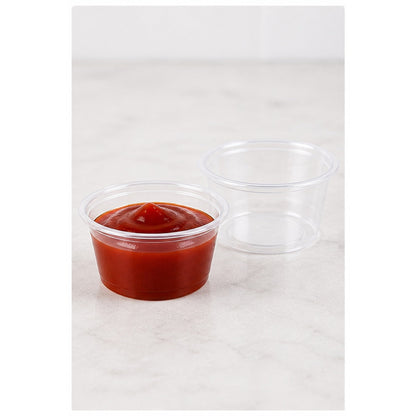 0.75oz. Clear Plastic Souffle Cup / Portion Cup - 2,500/Case