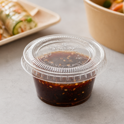 1 oz Clear Portion Cup Lids, 2500 Count Case