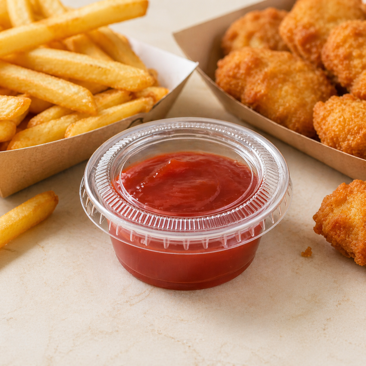 1 oz Clear Portion Cup Lids, 2500 Count Case