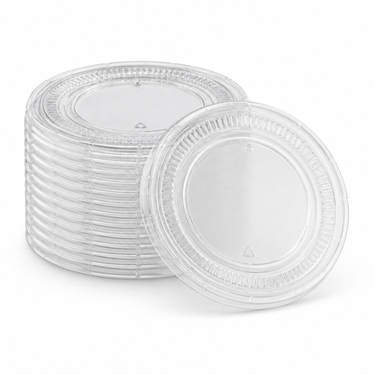 1 oz Clear No-Slot Portion Container Lids, 2500 Count Case