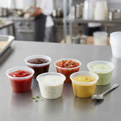 1 oz Plastic PS Soufflé Cups, 2500 Count Case