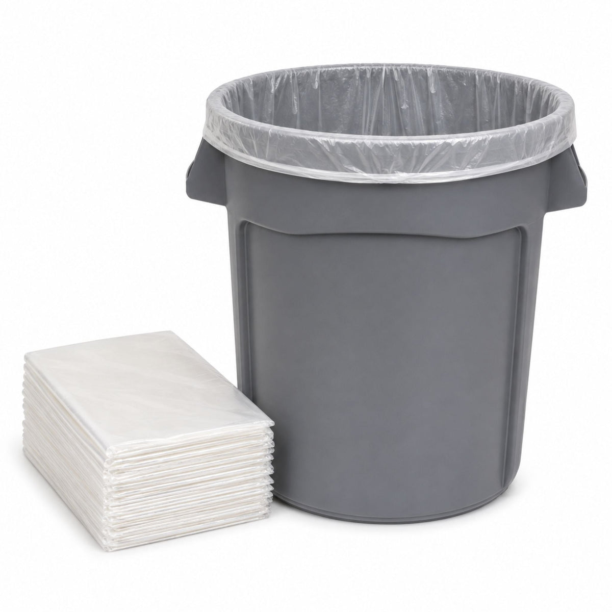 12-16 Gallon 6 Micron 24" x 33" Natural High-Density Can Liners - 1,000/Case