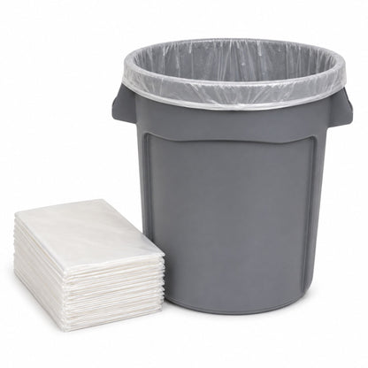 12-16 Gallon 6 Micron 24" x 33" Natural High-Density Can Liners - 1,000/Case