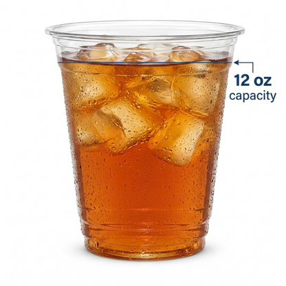 Rise Up 12 oz Clear PET Plastic Cold Cup - 1000/Case