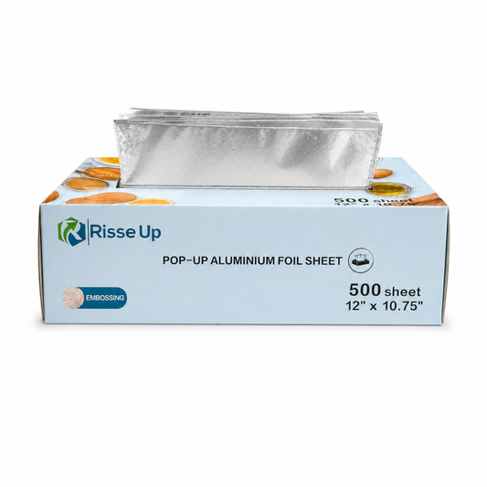 Rise Up 12" x 10 3/4" Interfolded Pop-Up Aluminum Foil Sheets - 3000/Case