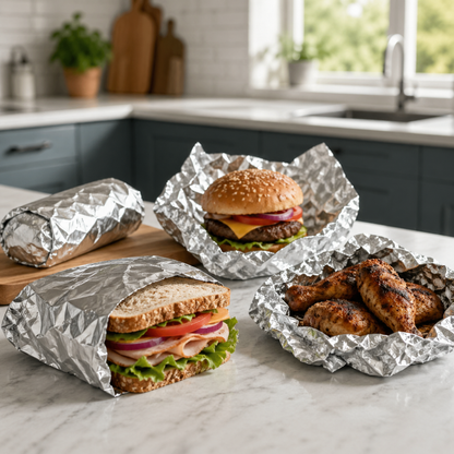 Rise Up 12" x 10 3/4" Interfolded Pop-Up Aluminum Foil Sheets - 3000/Case