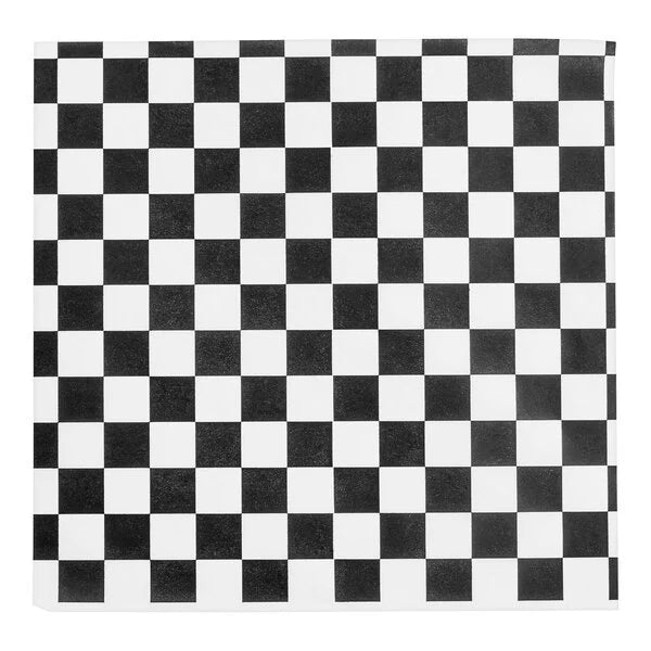 12"x12" Black Check Deli Wrap Paper (basket Liner) - 5,000/Case