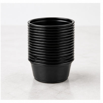 1.5 oz. Black Plastic Souffle Cup / Portion Cup - 2,500/Case