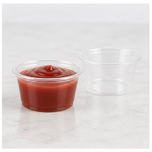1.5oz. Clear Plastic Souffle Cup / Portion Cup Heavy Duty - 2,500/Case