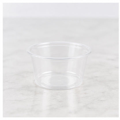 1.5oz. Clear Plastic Souffle Cup / Portion Cup Heavy Duty - 2,500/Case