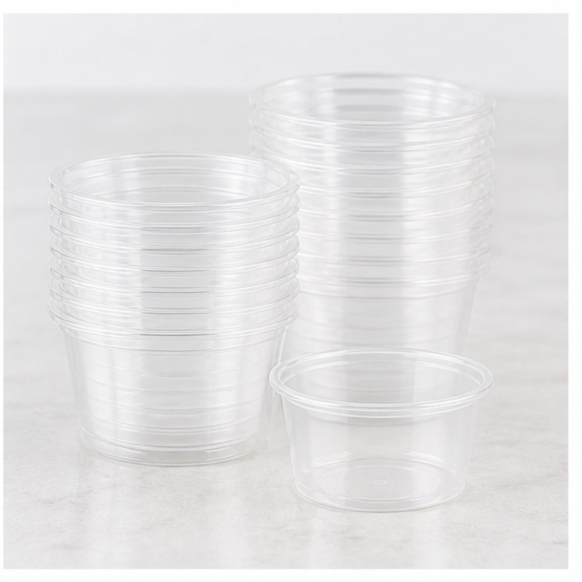 1.5oz. Clear Plastic Souffle Cup / Portion Cup Heavy Duty - 2,500/Case