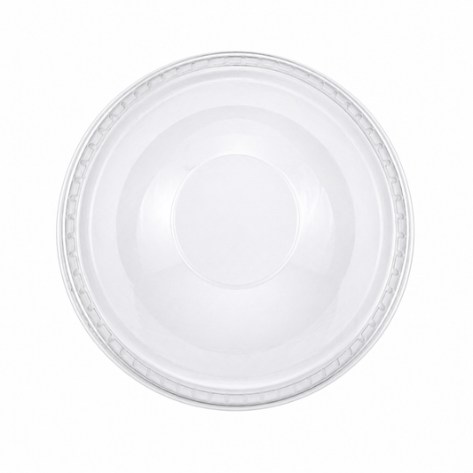 Rise Up 16/20/24 oz Clear PET Dome Lid with No Hole - 1000/Case