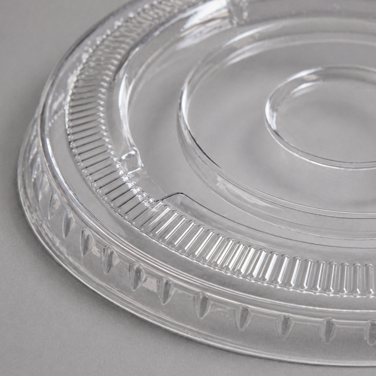 Rise Up 16/20 oz Clear PET Flat Lid without Straw Slot - 1000/Case