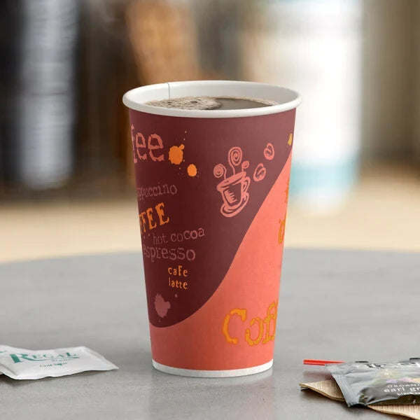 16oz Hot Cup Printed - 1,000/Case