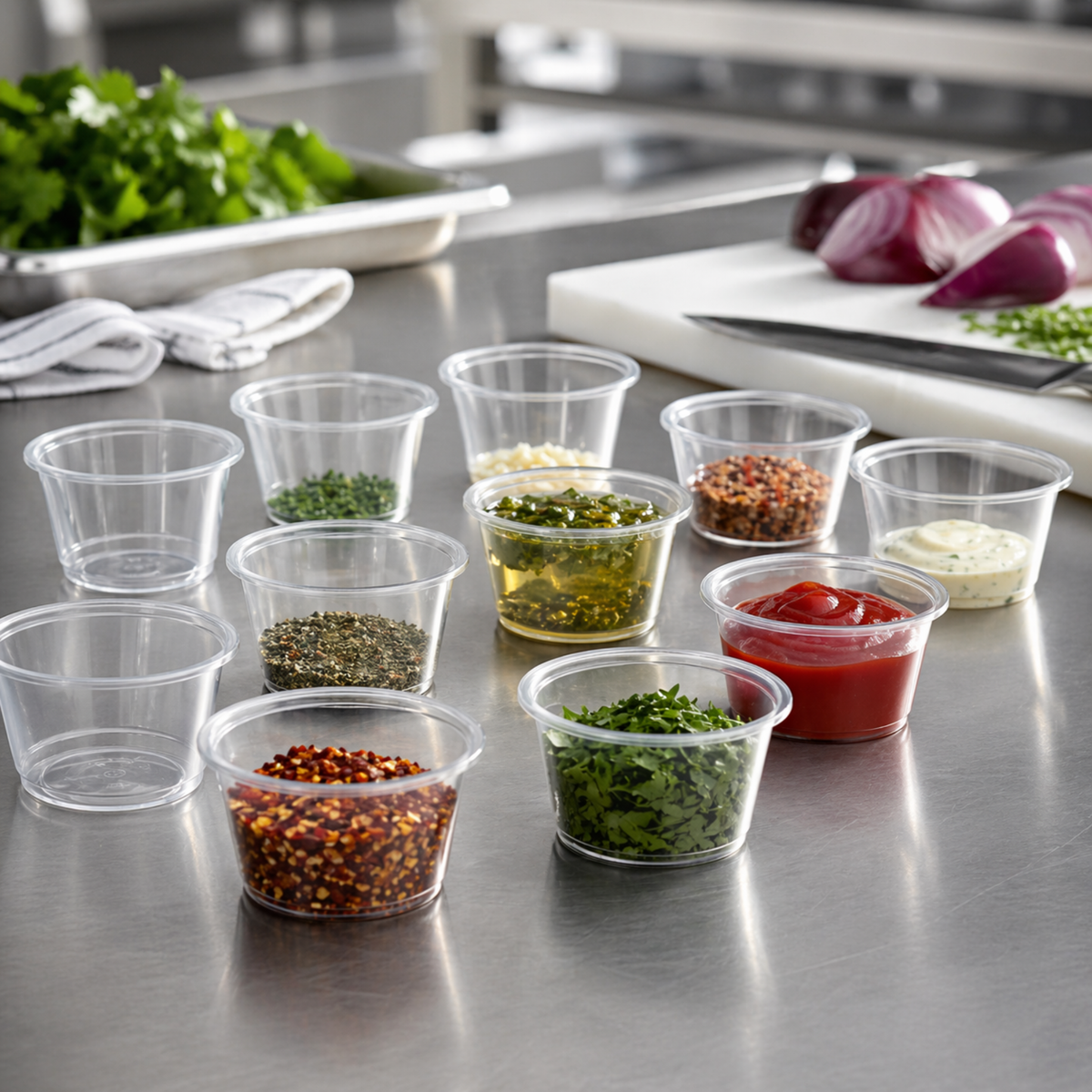 1 oz Clear Portion Cups, 2500 Count Case