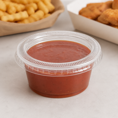 2 oz Clear Plastic Lids, 2500 Count Case