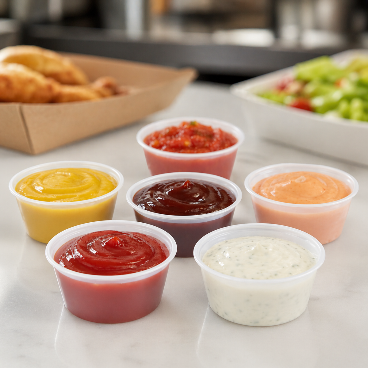 2 oz Plastic PS Soufflé Cups, 2500 Count Case