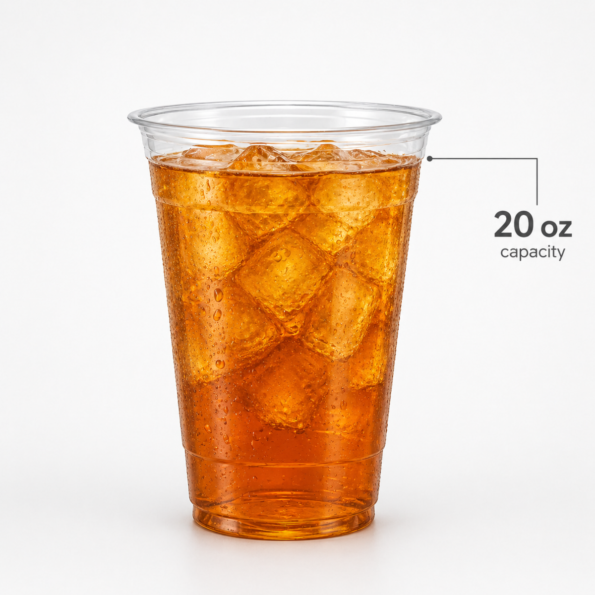 Rise Up 20 oz Clear PET Plastic Cold Cup - 600/Case