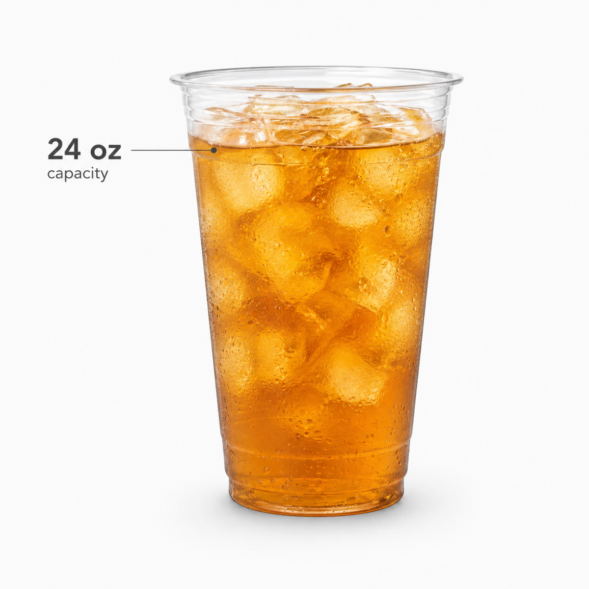 Rise Up 24 oz Clear PET Plastic Cold Cup - 600/Case