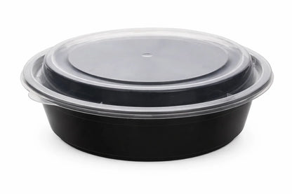24oz Round Food Container w/ Lid - 150/Case