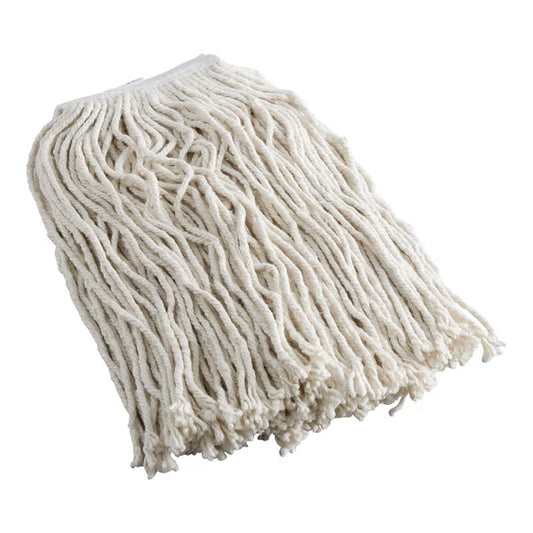 #32 Natural Cotton Cut End Wet Mop Head with 1" Headband – 12/Case