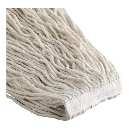 #24 Natural Cotton Cut End Wet Mop Head with 1" Headband – 12/Case