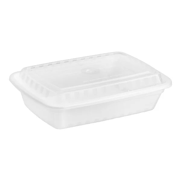 28oz Food Container w/ Lid White - 150/Case