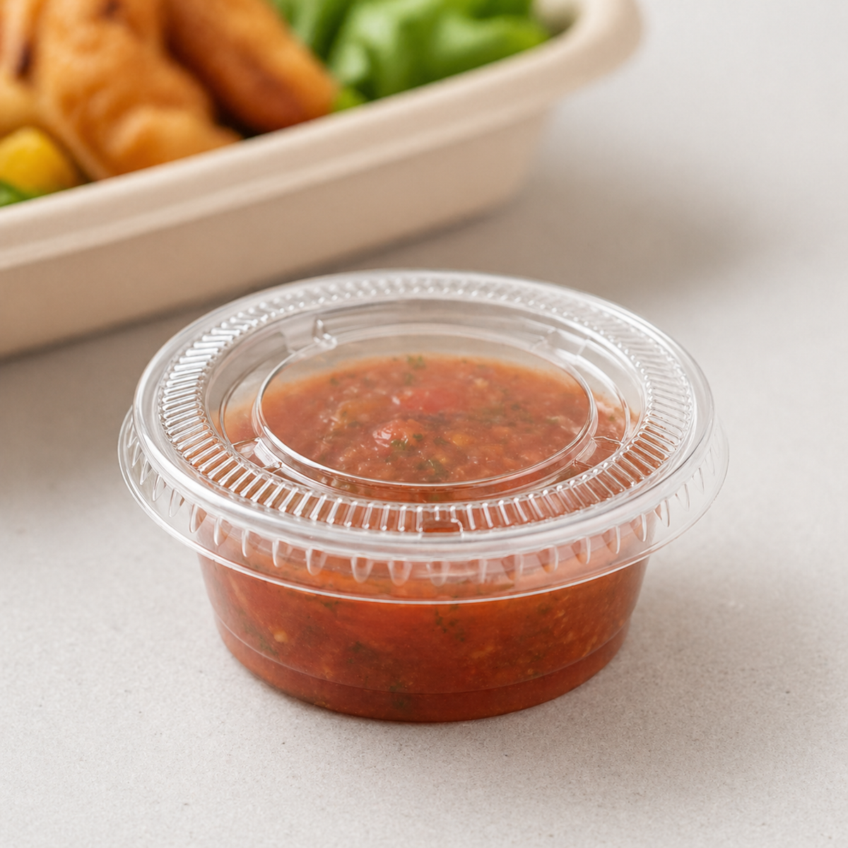3.25 oz / 4 oz Clear Portion Cup Lids, 2500 Count Case
