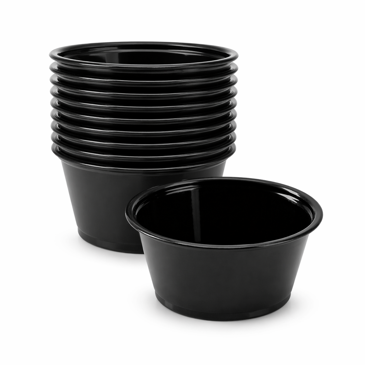 3.25 oz Black Portion Cups, 2500 Count Case