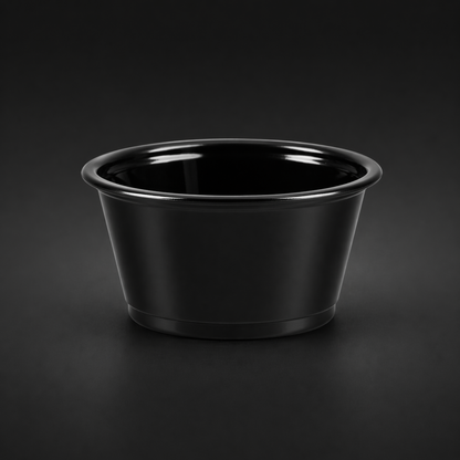3.25 oz Black Portion Cups, 2500 Count Case