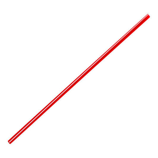 8" Red with White Stripe Unwrapped Coffee Stirrer - 1,000/Pack